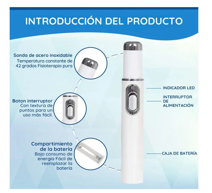 Lapiz Laser Azul Anti Hongos y Acne Import !